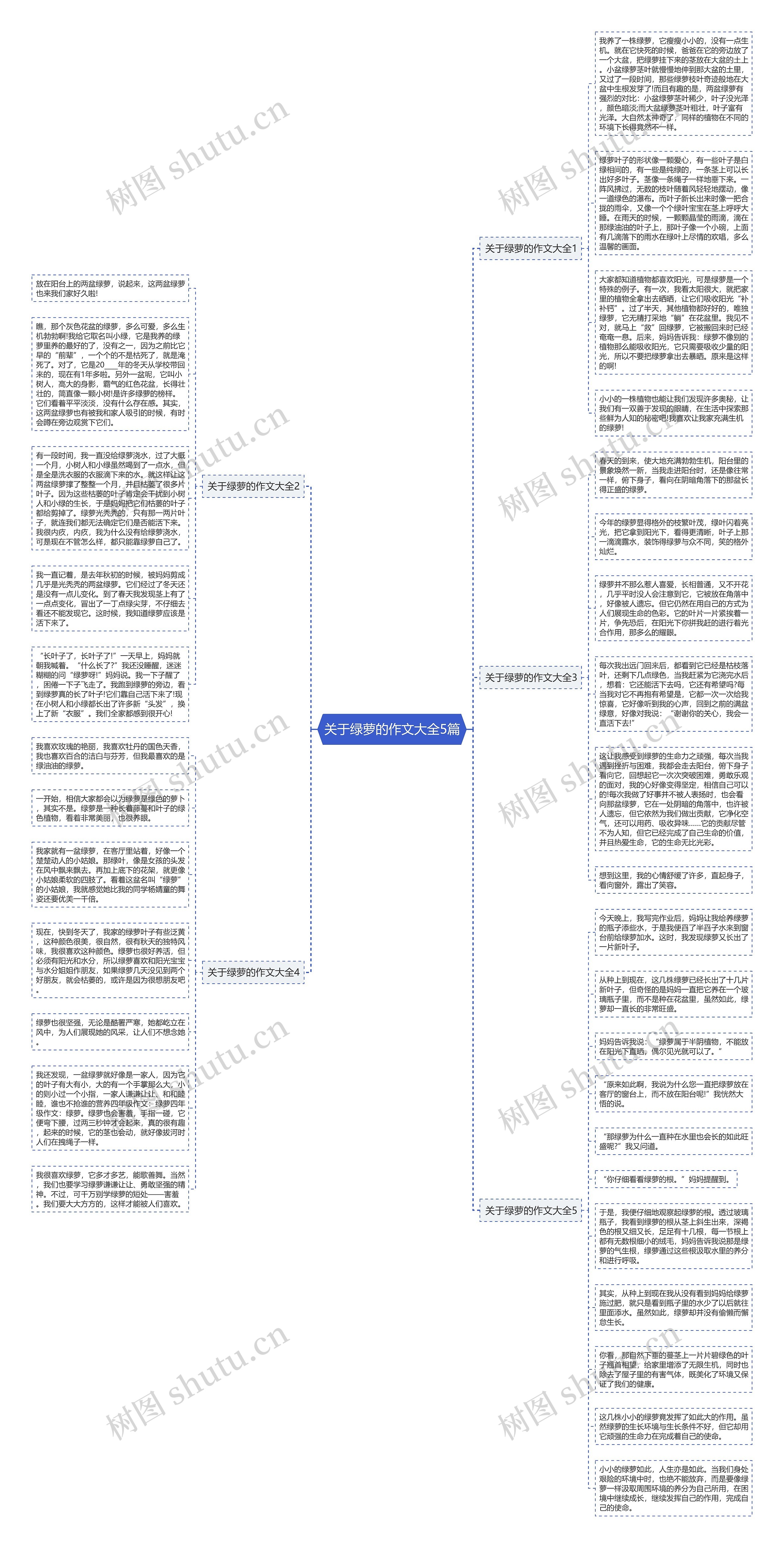 关于绿萝的作文大全5篇思维导图