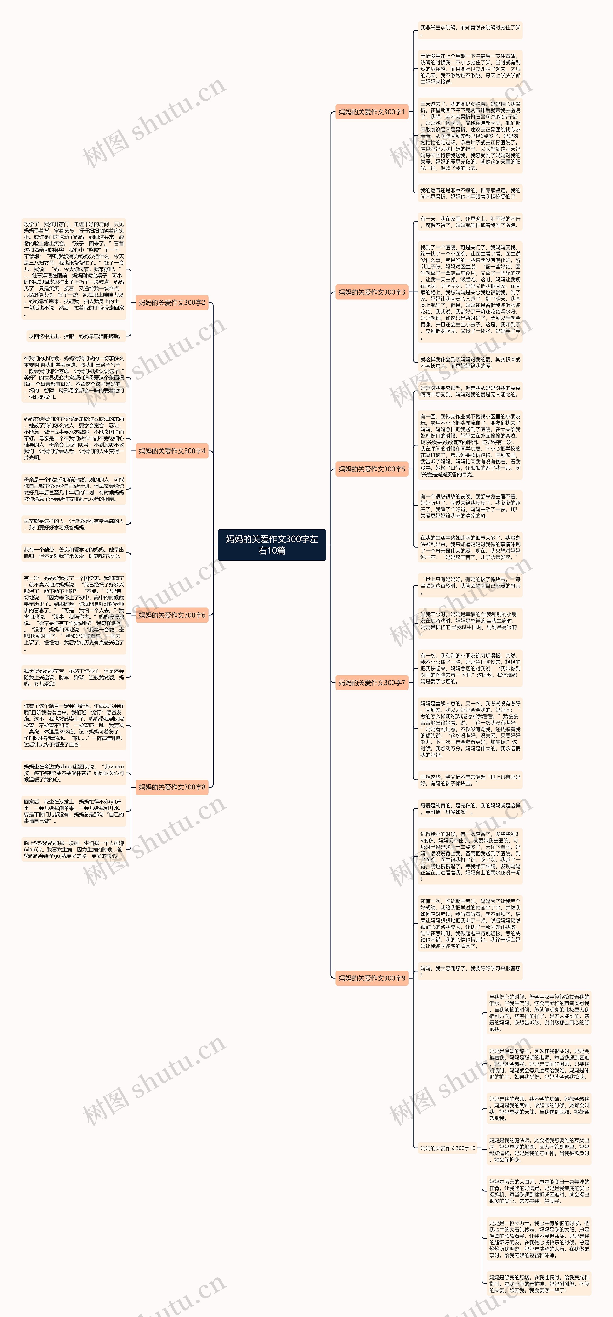 妈妈的关爱作文300字左右10篇