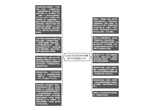 从老外买农民的柿子看营销不可贪图蝇头小利 