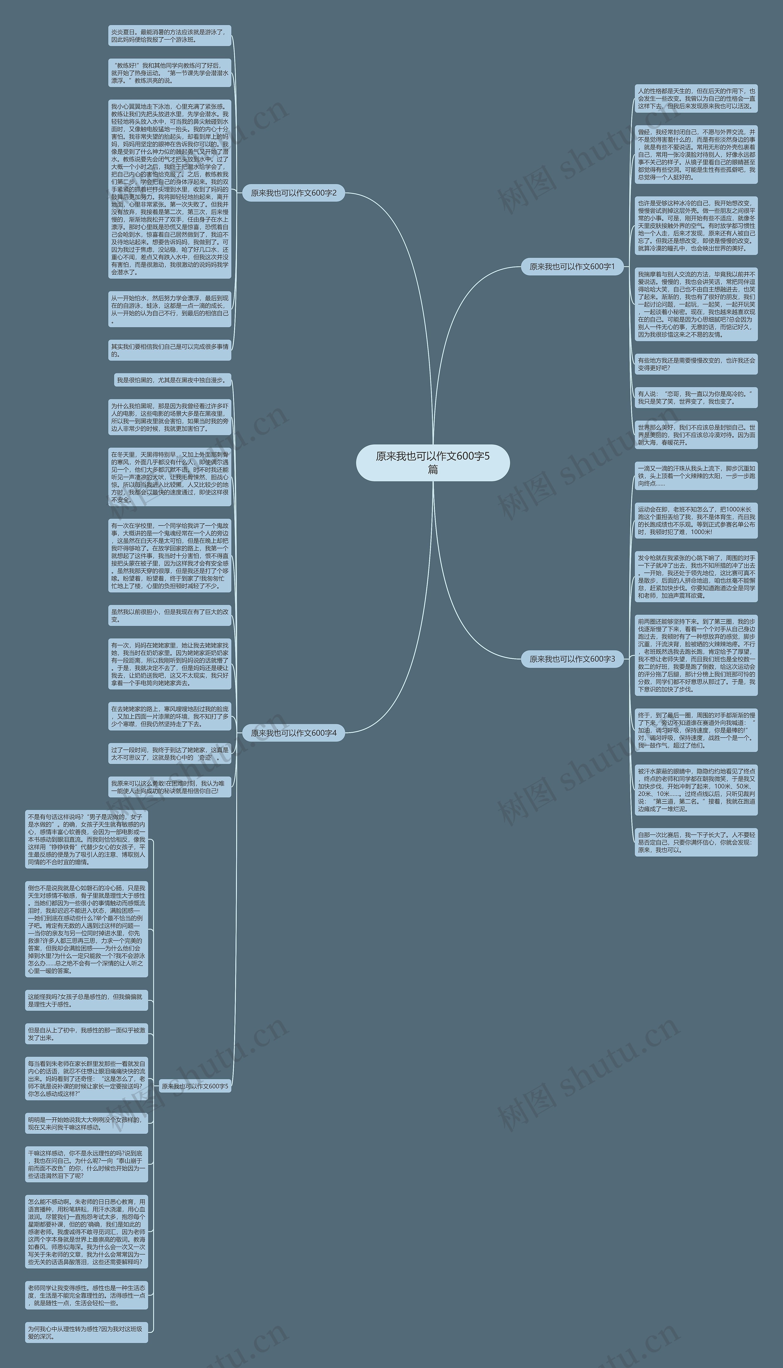 原来我也可以作文600字5篇思维导图