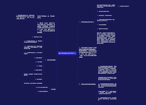 医疗机构成立条件是什么