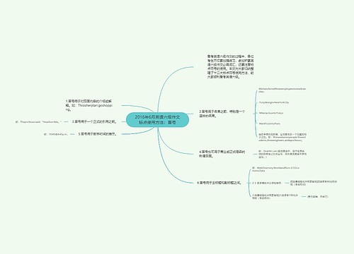 2016年6月英语六级作文标点使用方法：冒号