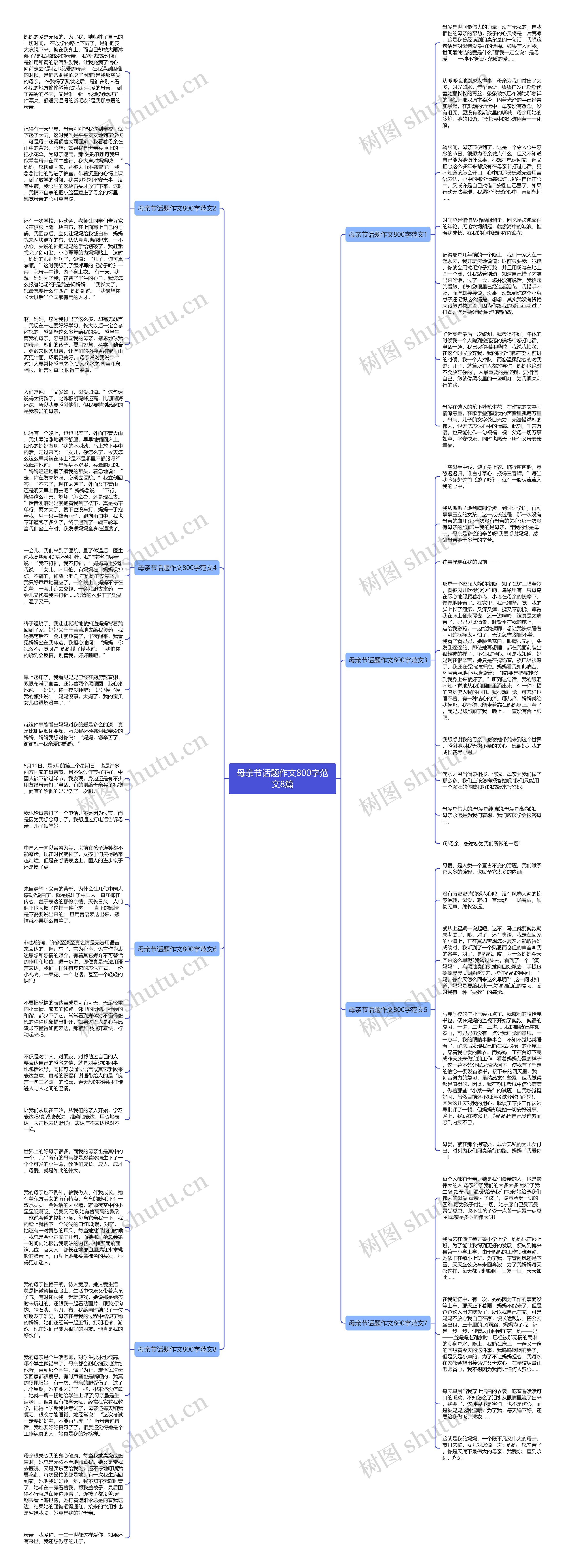 母亲节话题作文800字范文8篇思维导图