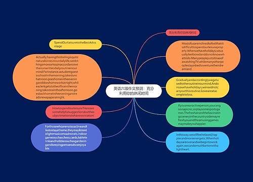 英语六级作文预测：充分利用你的休闲时间