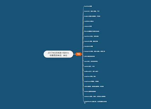 2017年6月英语六级听力场景高频单词：其他