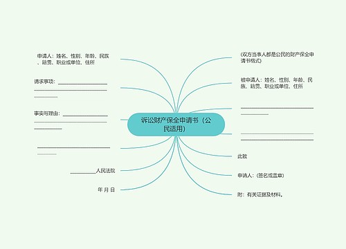 诉讼财产保全申请书（公民适用）