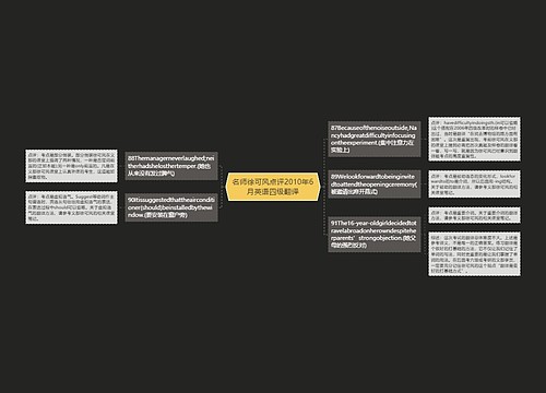 名师徐可风点评2010年6月英语四级翻译