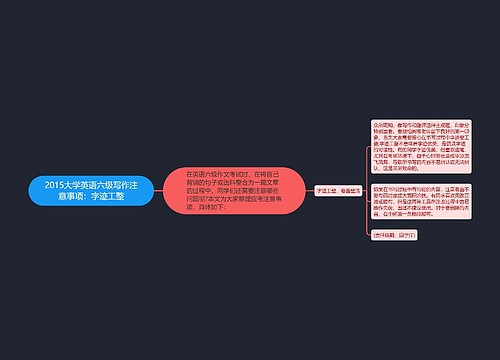 2015大学英语六级写作注意事项：字迹工整