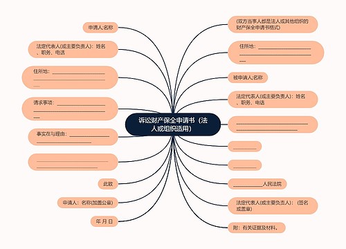 诉讼财产保全申请书（法人或组织适用）