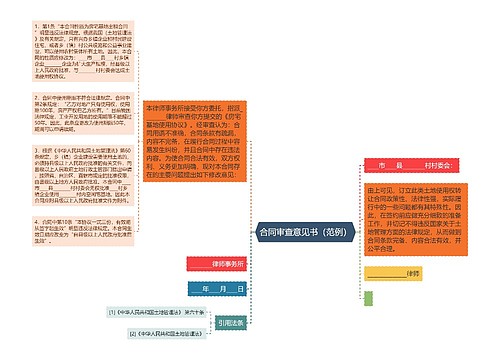 合同审查意见书（范例）