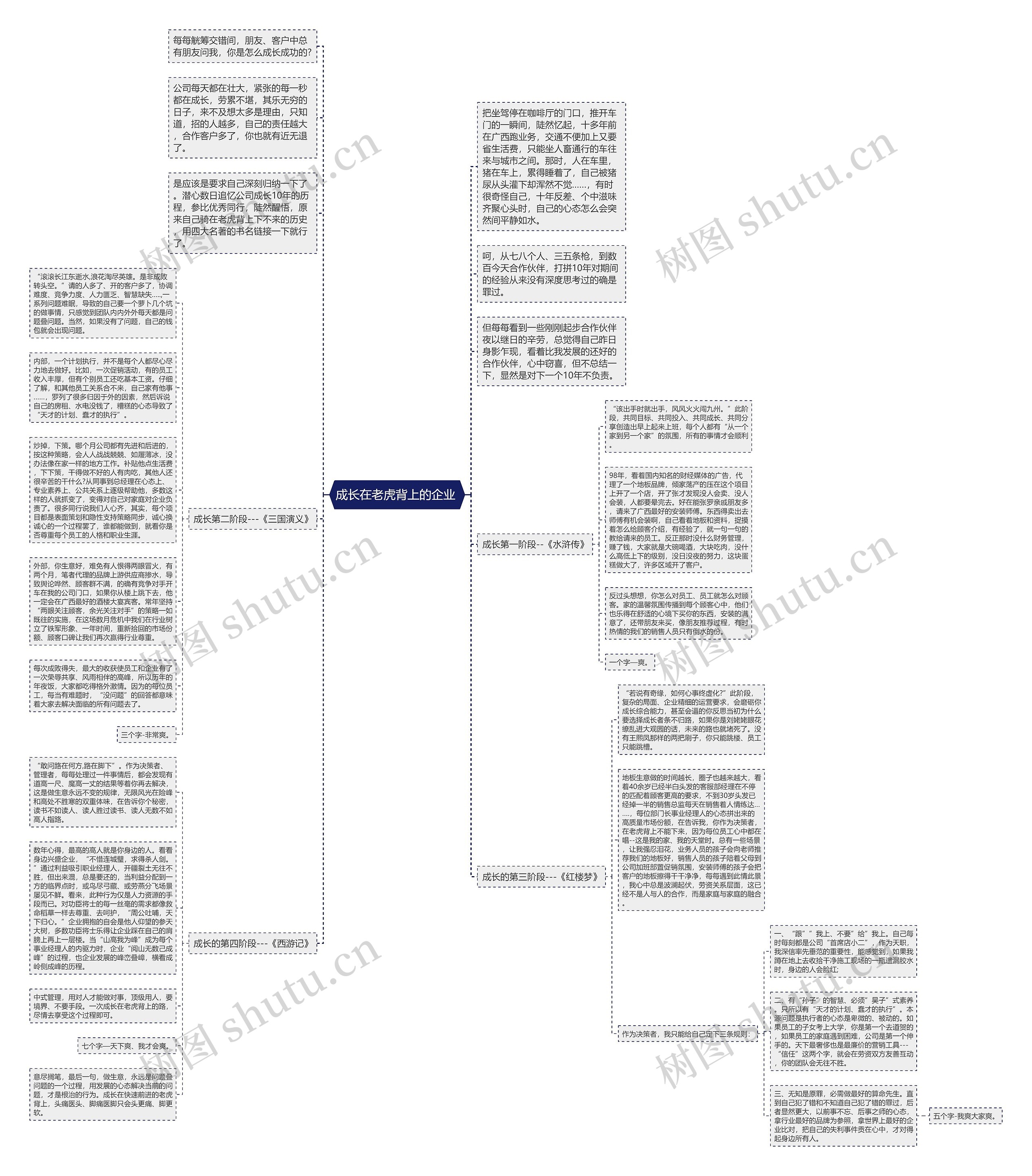 成长在老虎背上的企业 思维导图