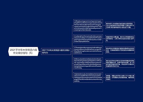 2021下半年大学英语六级作文得分佳句（5）