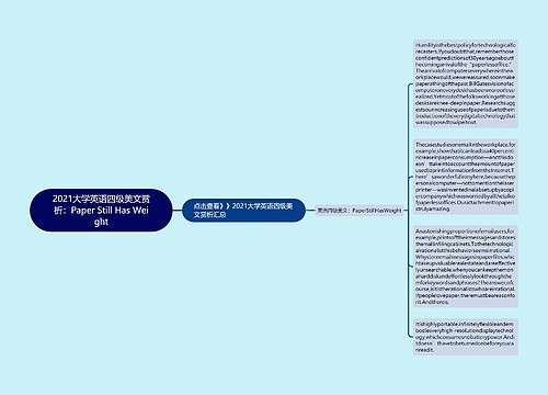 2021大学英语四级美文赏析：Paper Still Has Weight