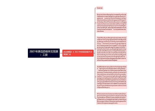 2021年英语四级作文预测：工资