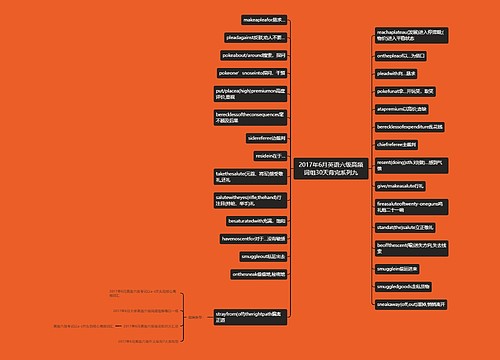 2017年6月英语六级高频词组30天背完系列九