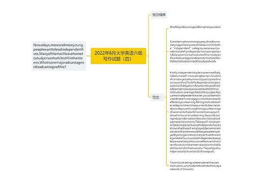 2022年6月大学英语六级写作试题（四）