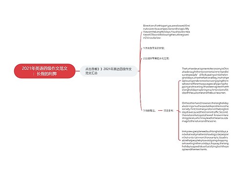 2021年英语四级作文范文：长假的利弊