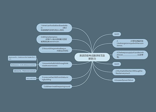 英语四级考试翻译练习及解答(3)