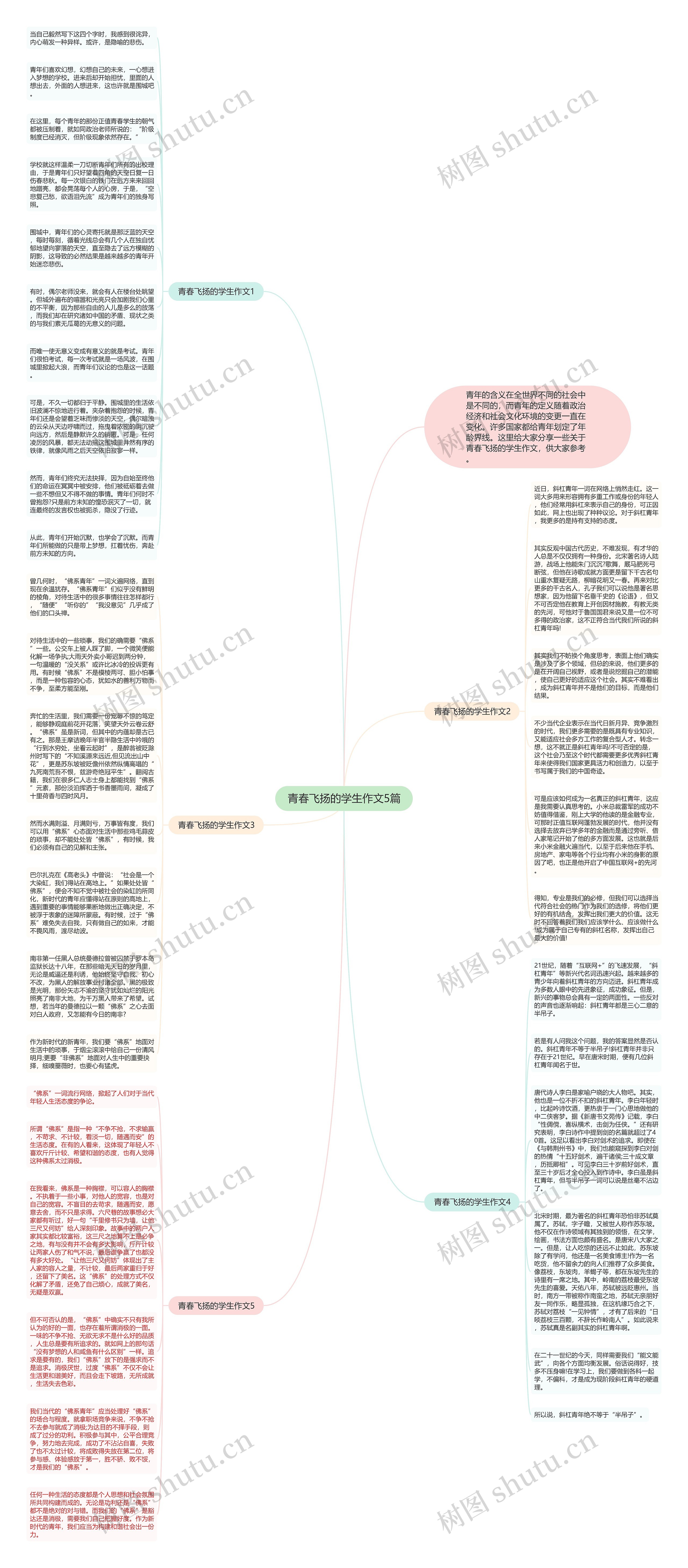青春飞扬的学生作文5篇思维导图