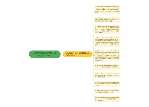 2021年英语四级作文万能句型——结尾