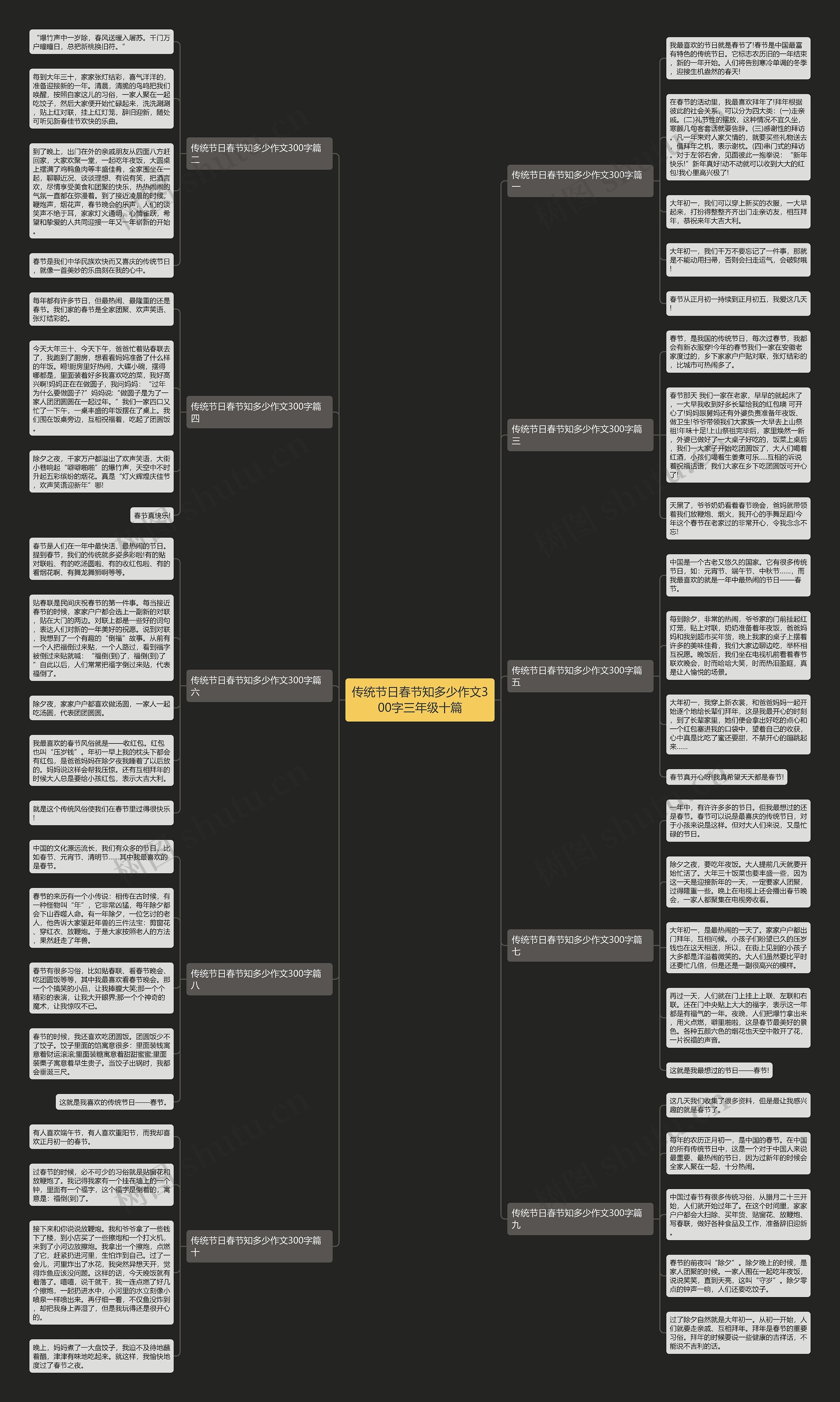 传统节日春节知多少作文300字三年级十篇