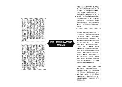 司考十年律师准入不应还是高门槛