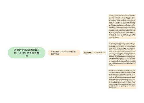 2021大学英语四级美文赏析：Leisure and Boredom