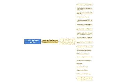 英语六级听力常考考点：银行用语