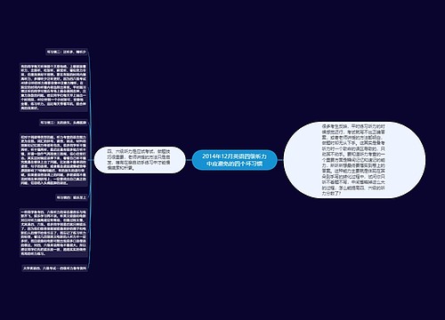 2014年12月英语四级听力中应避免的四个坏习惯