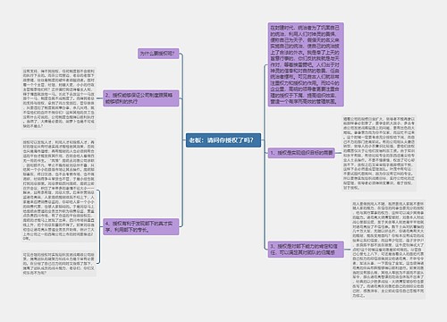 老板：请问你授权了吗？ 