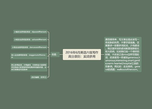 2016年6月英语六级写作高分原则：实词多用