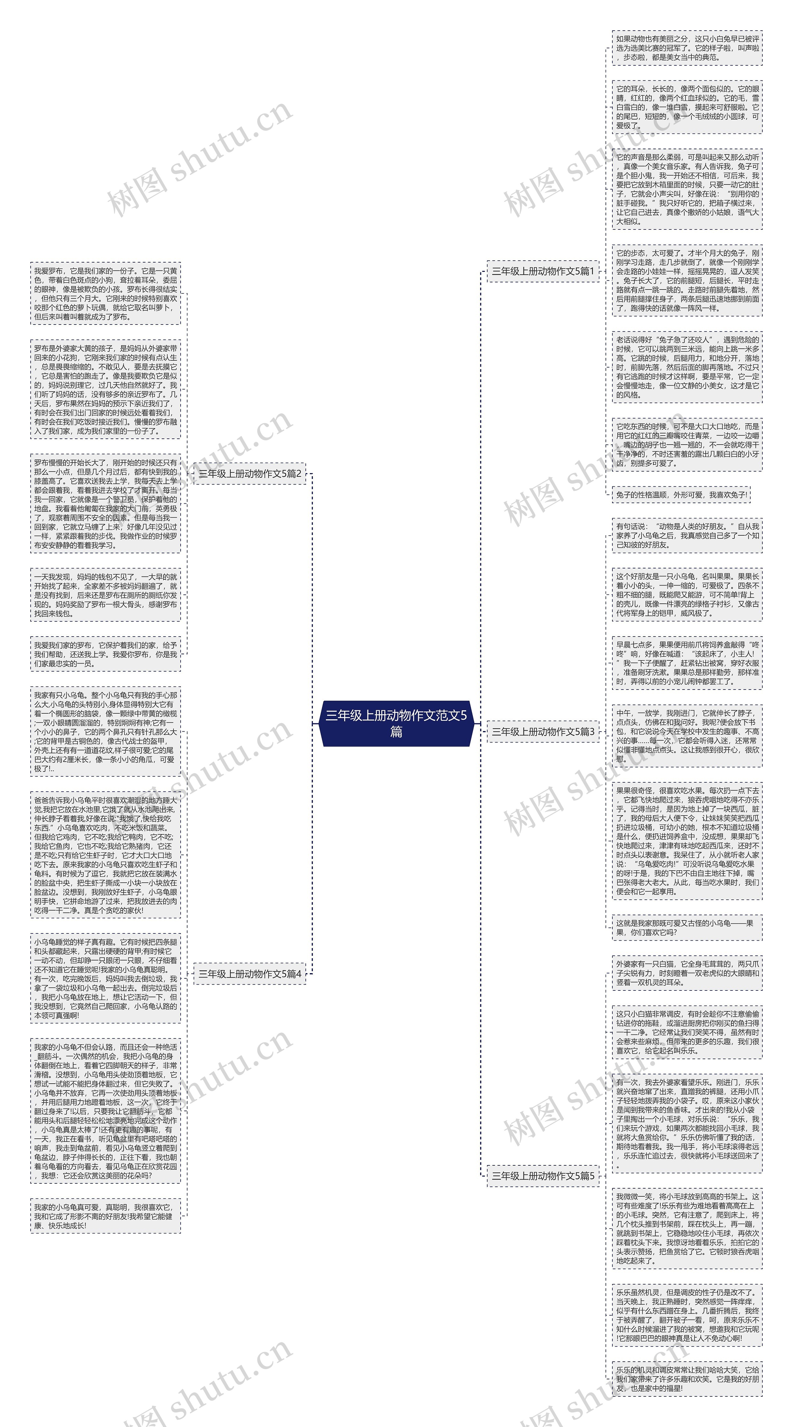 三年级上册动物作文范文5篇思维导图