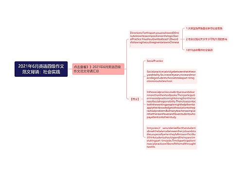 2021年6月英语四级作文范文背诵：社会实践