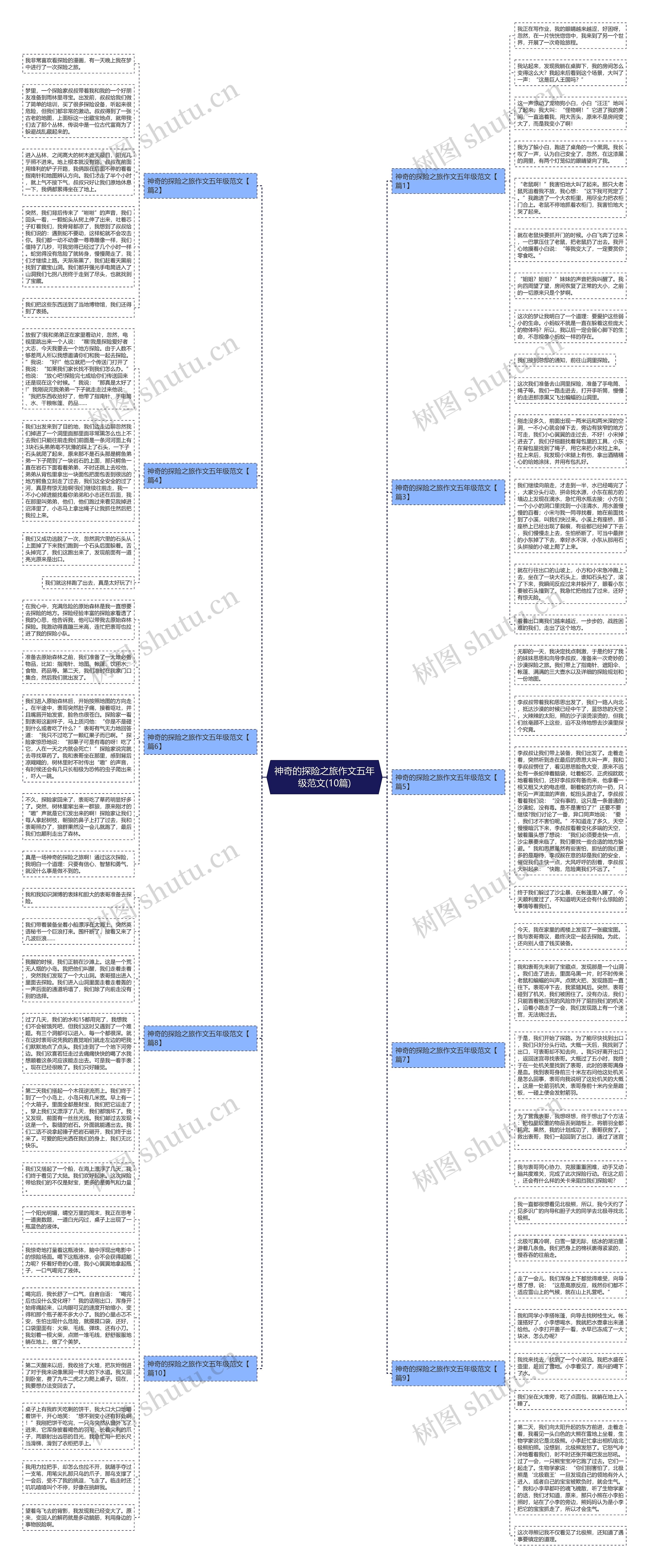 神奇的探险之旅作文五年级范文(10篇)思维导图