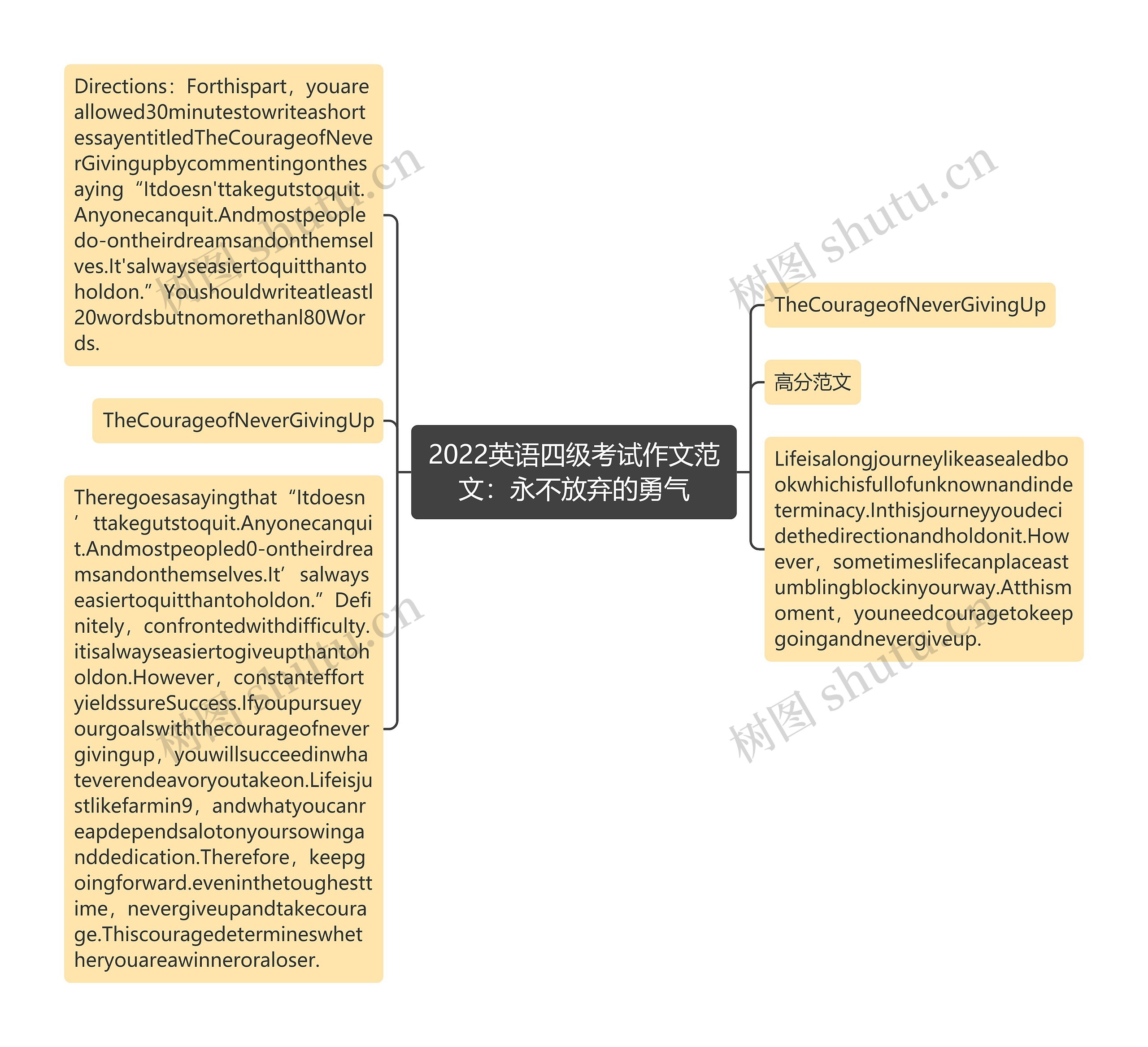 2022英语四级考试作文范文：永不放弃的勇气