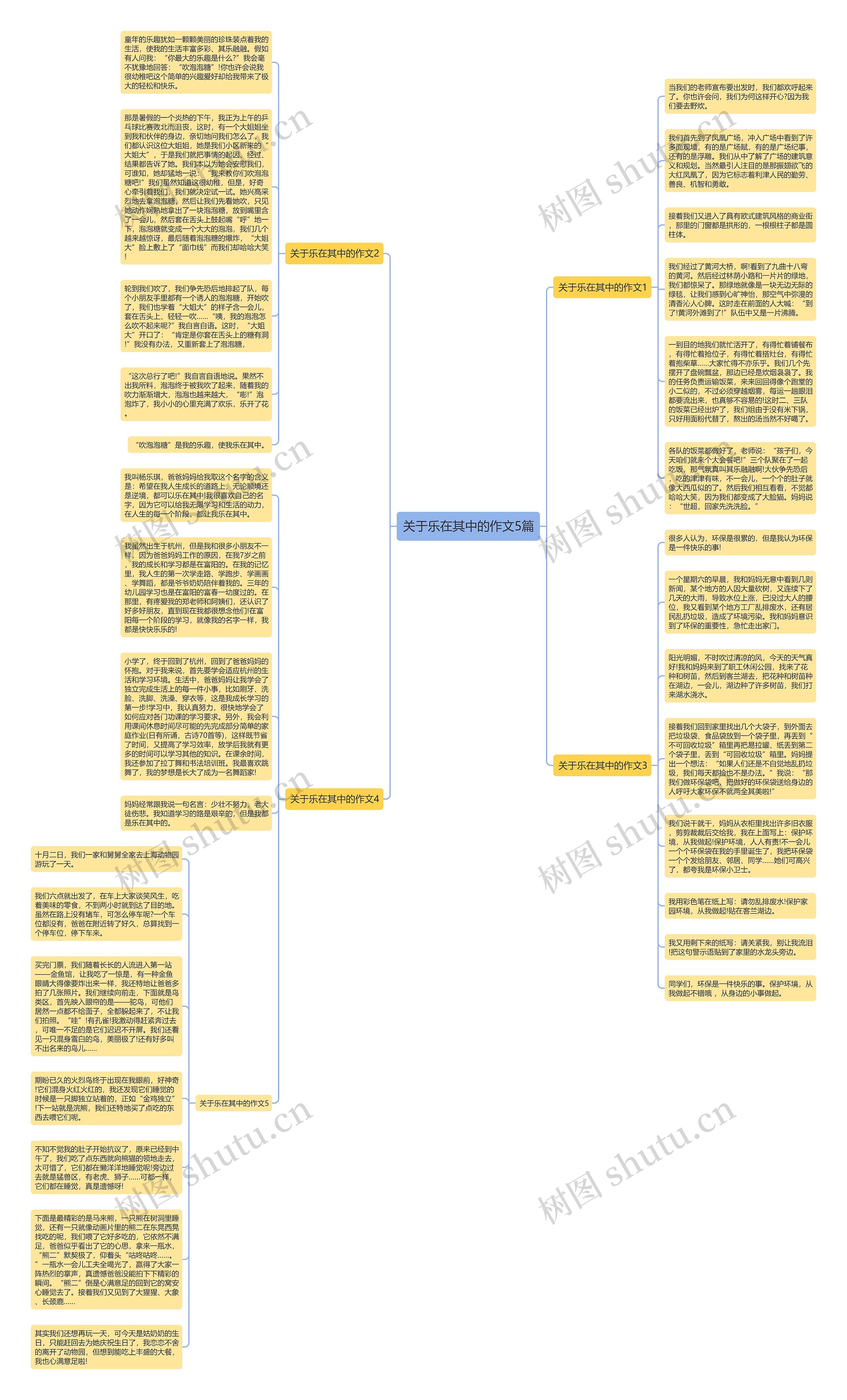 关于乐在其中的作文5篇思维导图