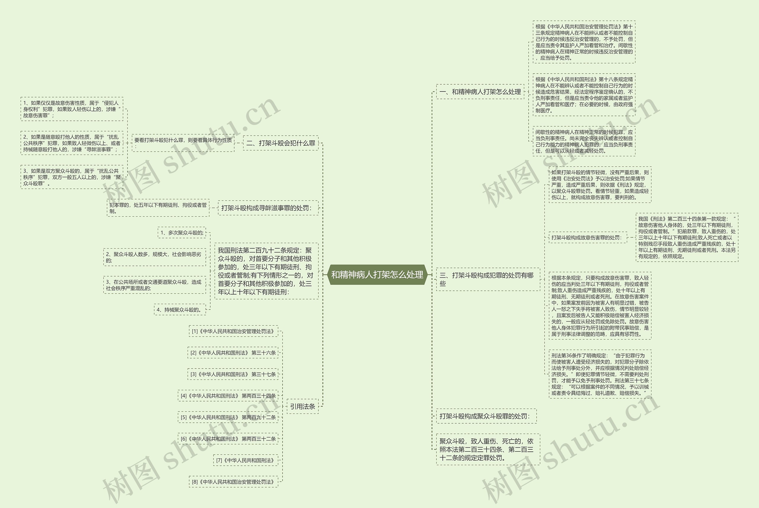 和精神病人打架怎么处理思维导图