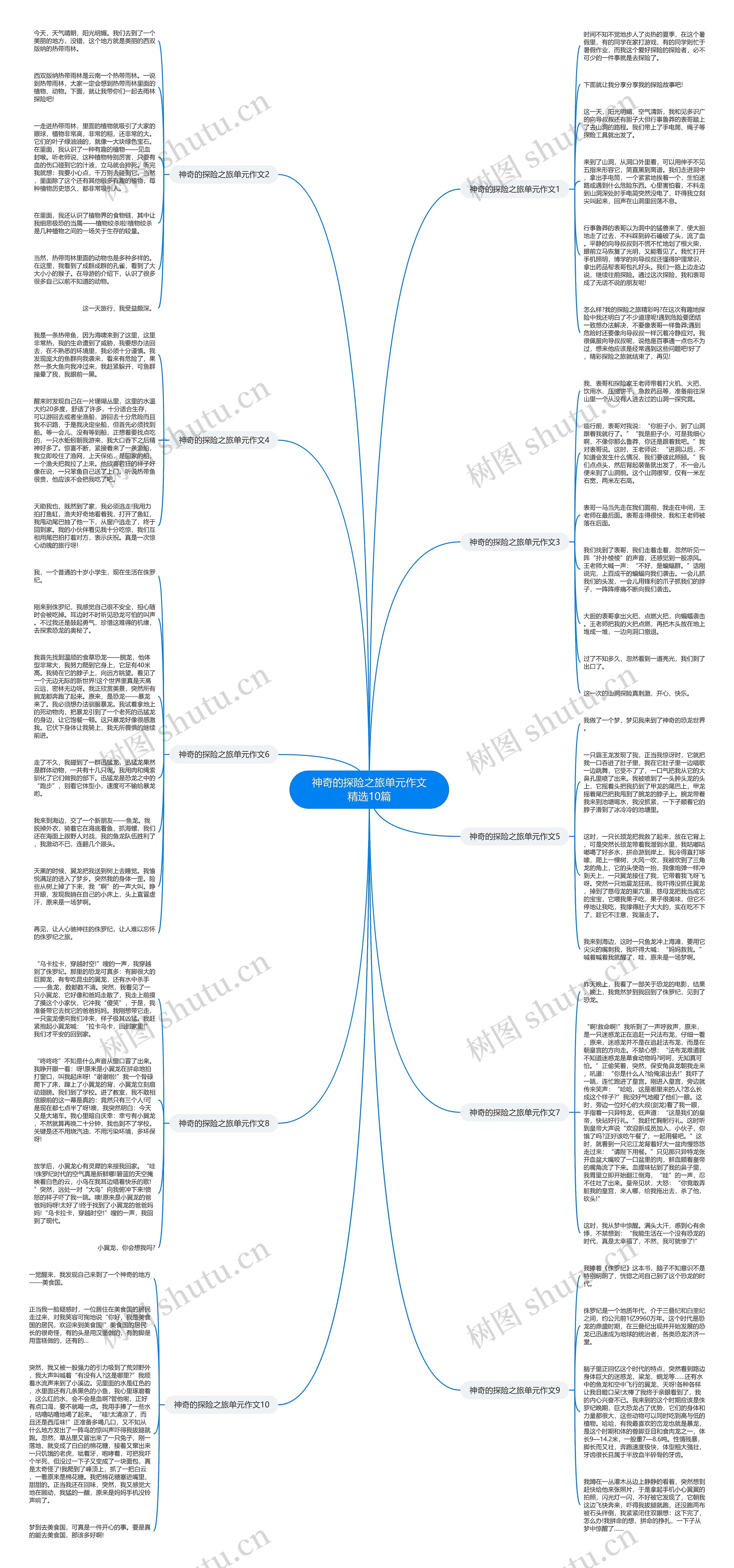 神奇的探险之旅单元作文精选10篇思维导图