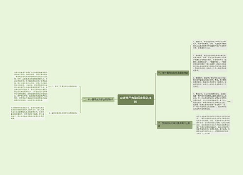 审计费用收取标准是怎样的