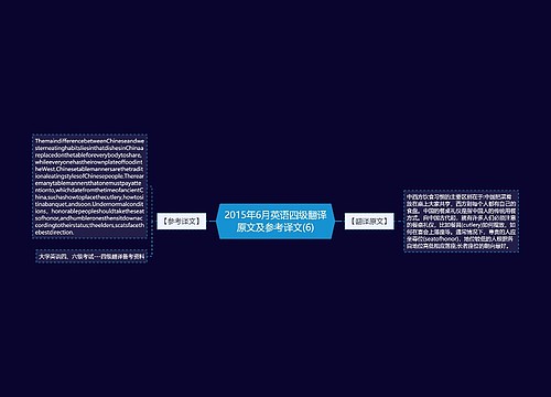 2015年6月英语四级翻译原文及参考译文(6)