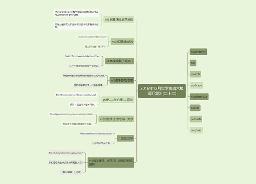 2016年12月大学英语六级词汇复习(二十二)