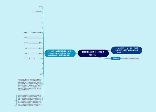 解散登记申请书（有限责任公司）