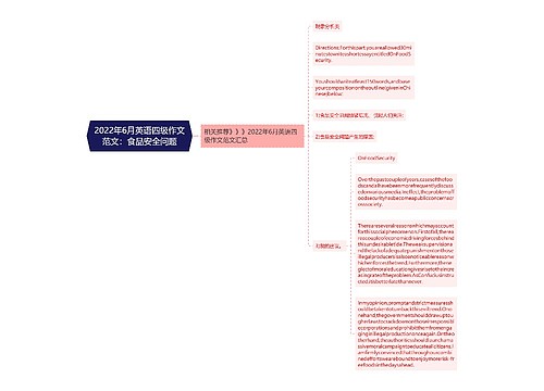 2022年6月英语四级作文范文：食品安全问题