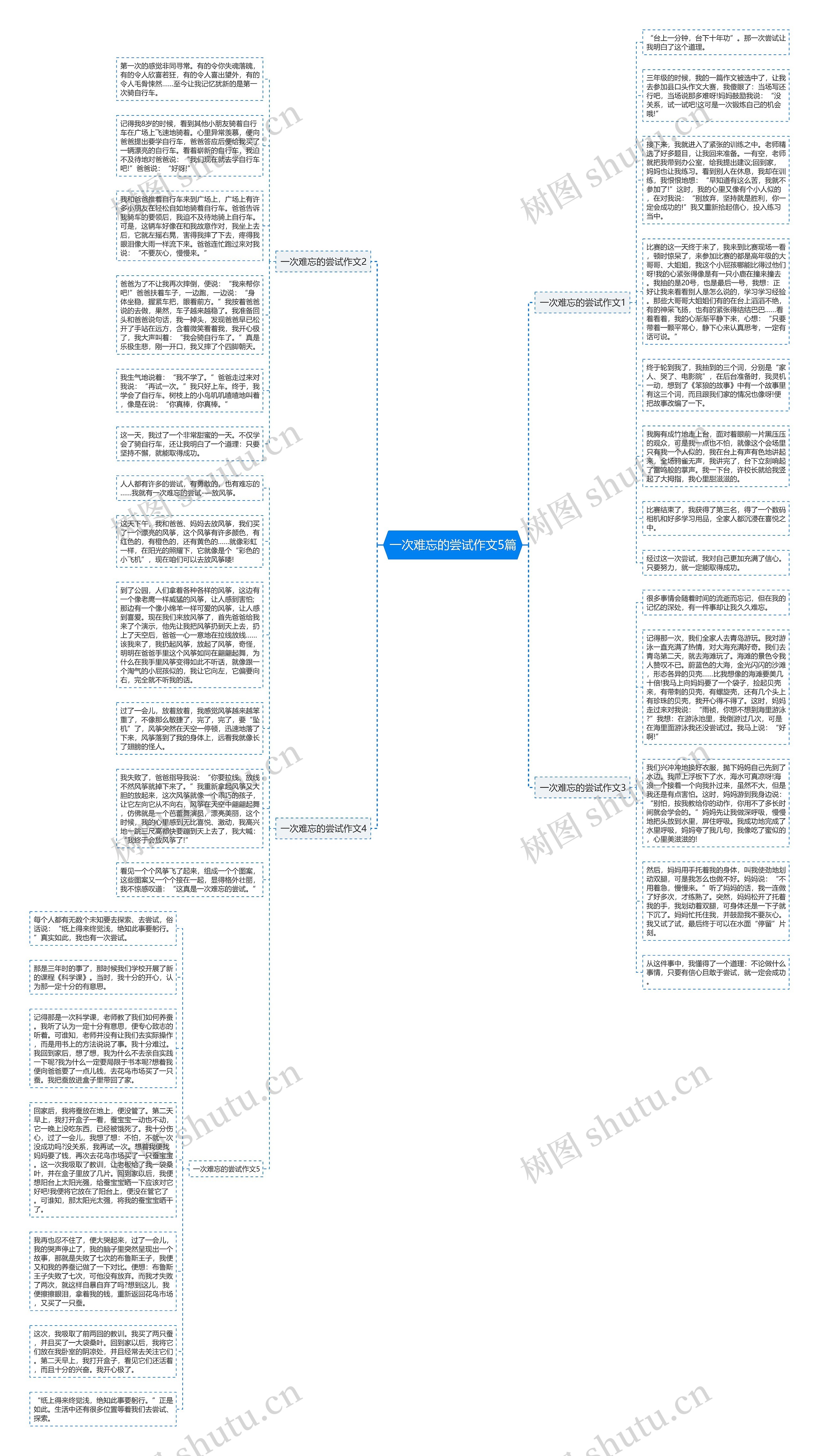 一次难忘的尝试作文5篇思维导图