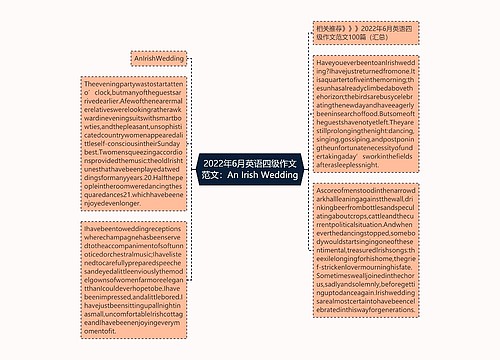 2022年6月英语四级作文范文：An Irish Wedding