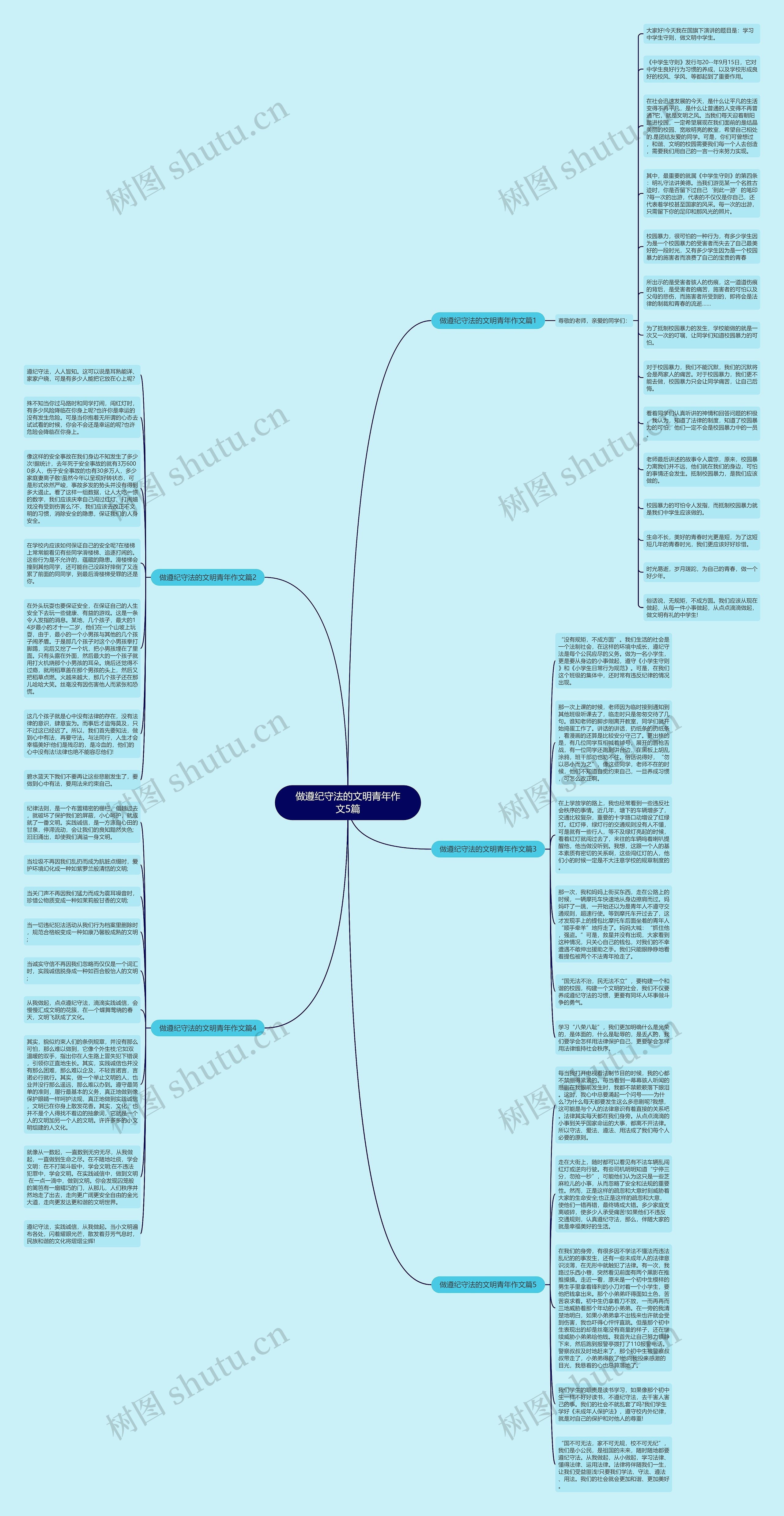 做遵纪守法的文明青年作文5篇思维导图