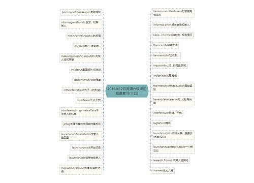2016年12月英语六级词汇短语复习(十五)