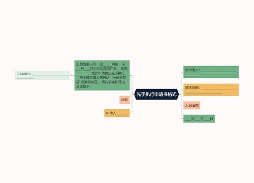 先于执行申请书格式