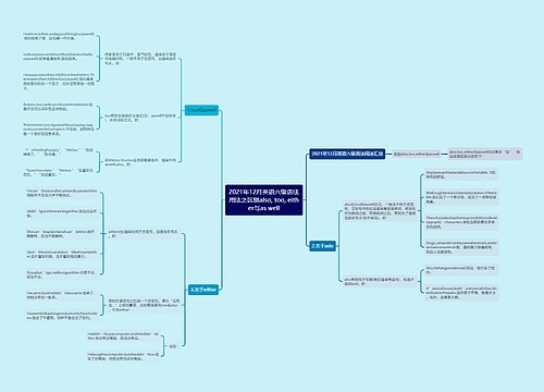 2021年12月英语六级语法用法之区别also, too, either与as well