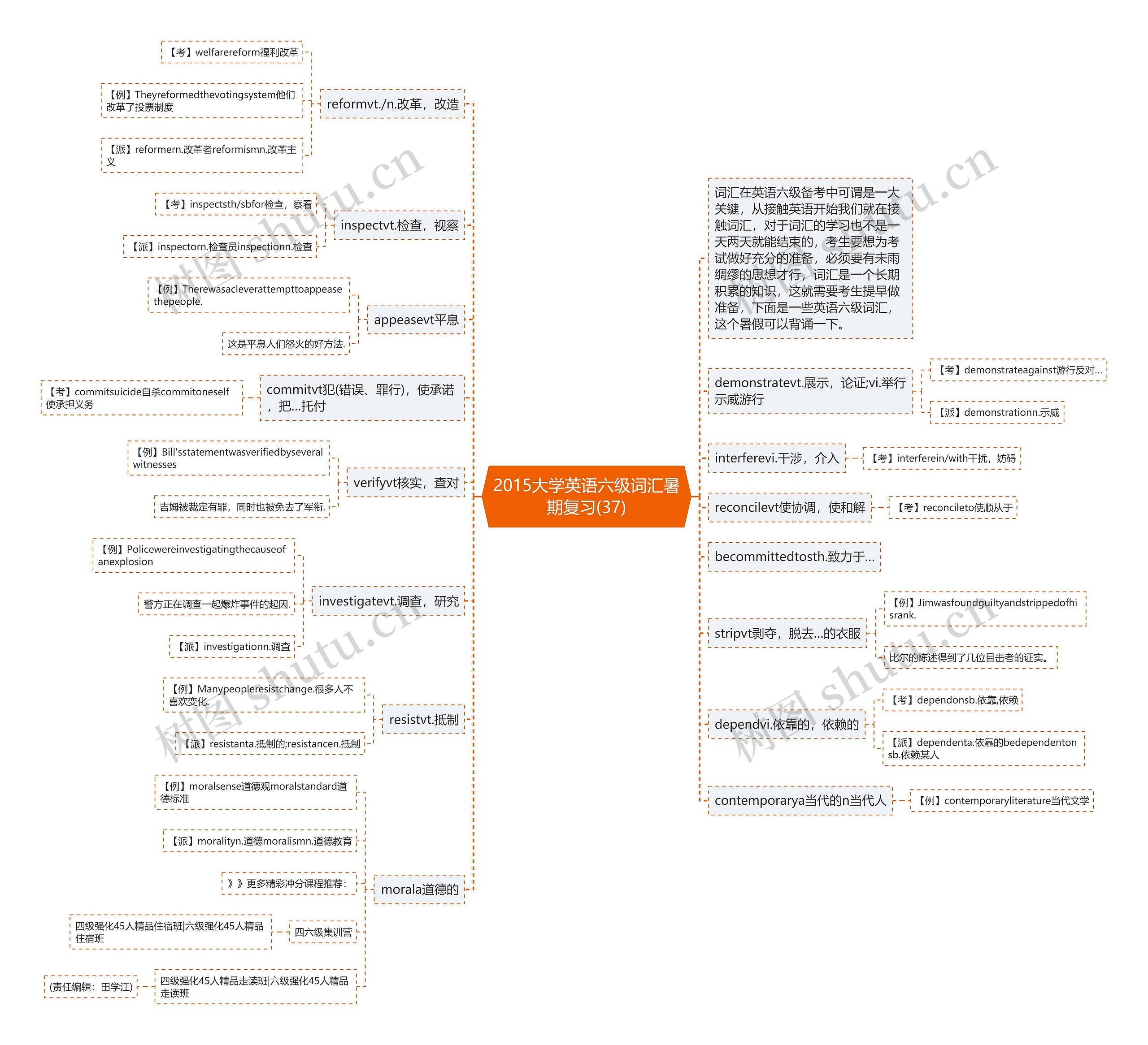 2015大学英语六级词汇暑期复习(37)思维导图
